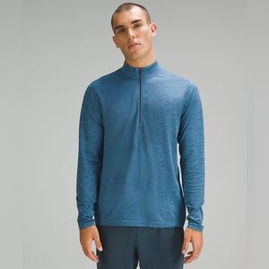 Lululemon Metal Vent Tech Mid Weight Half Zip Night Sea/Soft Denim Small